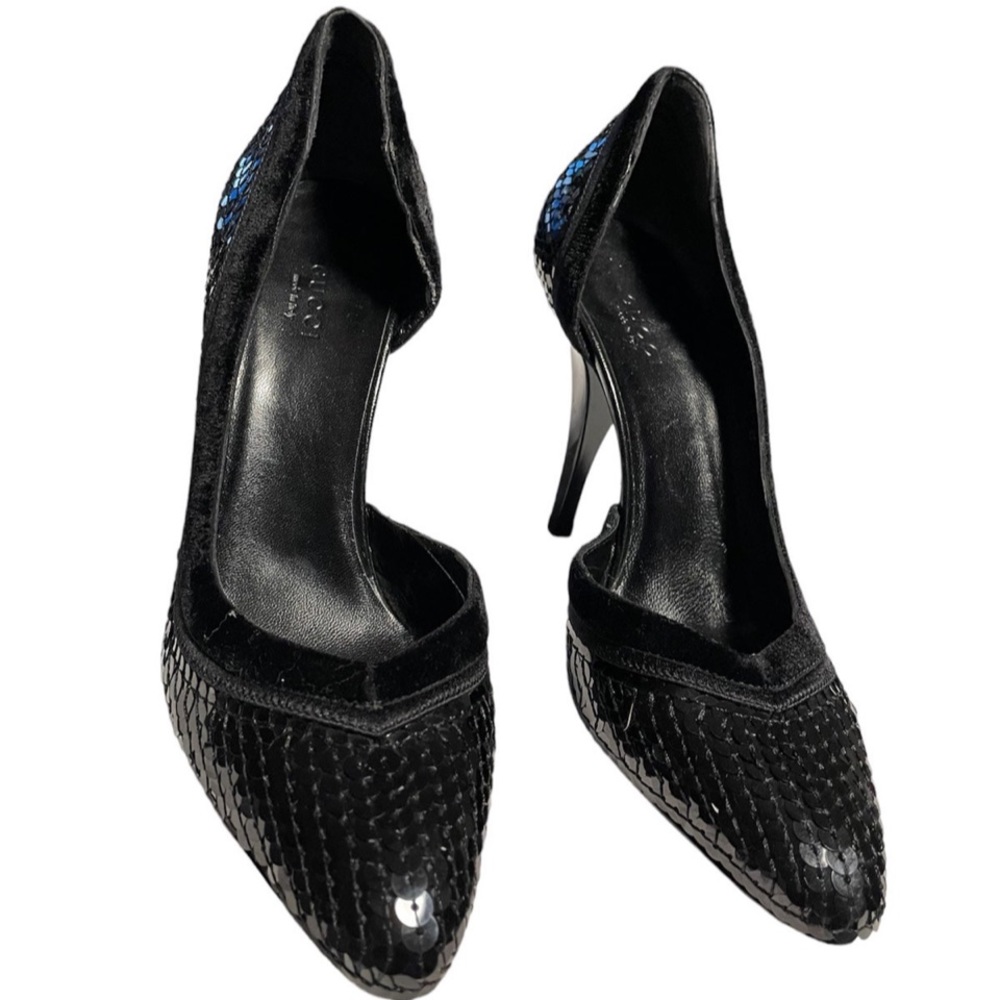Gucci Black Sequins pumps